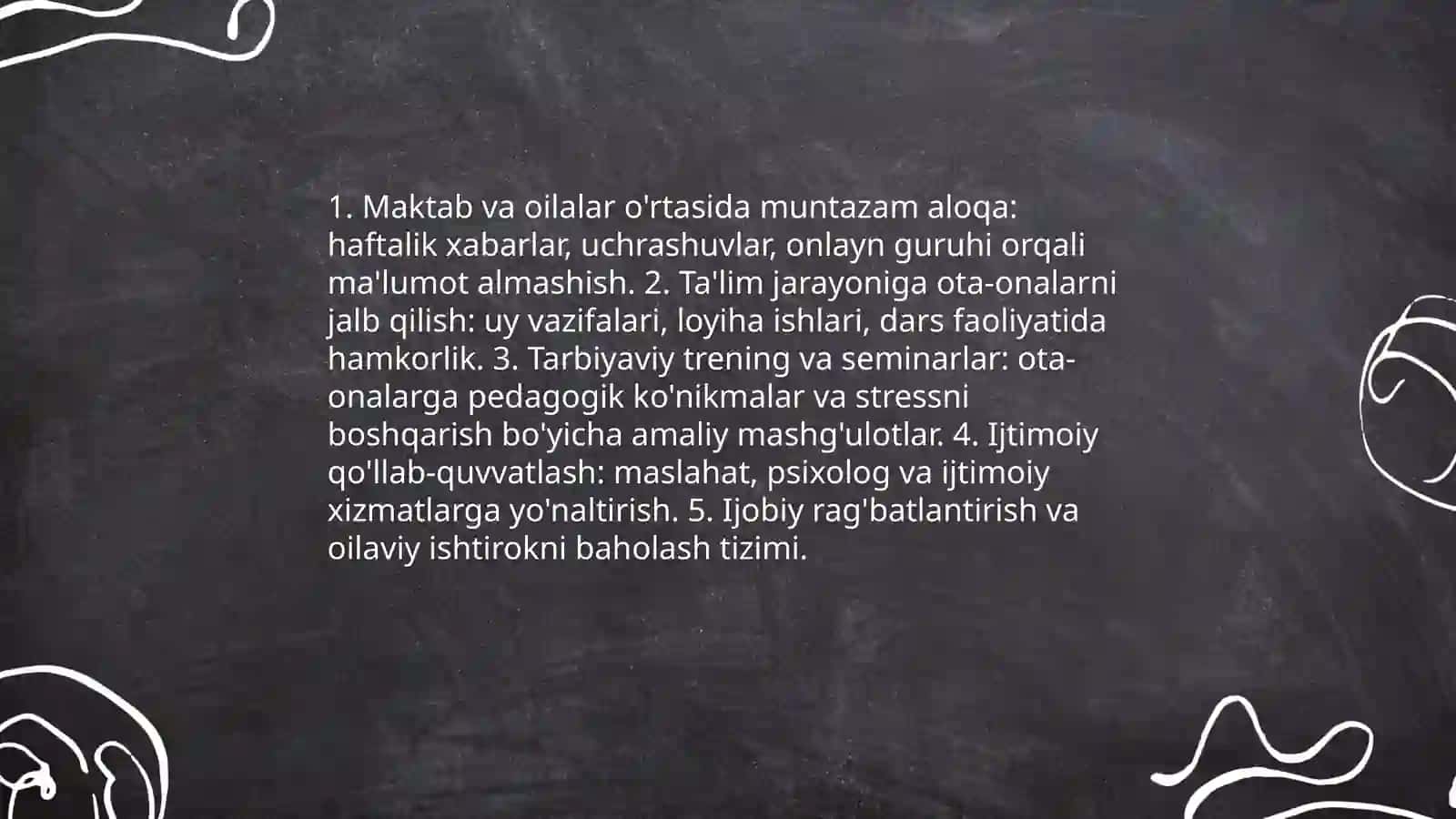 Oilalar bilan ish olib borish 4