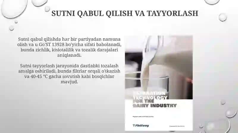 Sut va sut mahsulotlari texnologiyasi 4