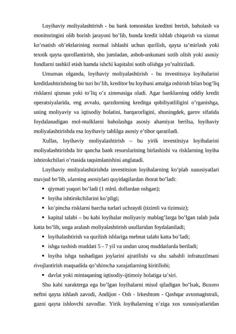 Investitsiyalarni loyihaviy moliyalashtirish 4