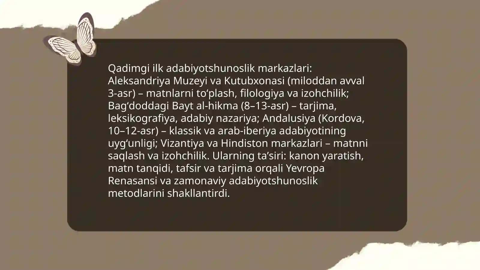 Adabiyotshunoslik maktablarining vujudga kelishi 4