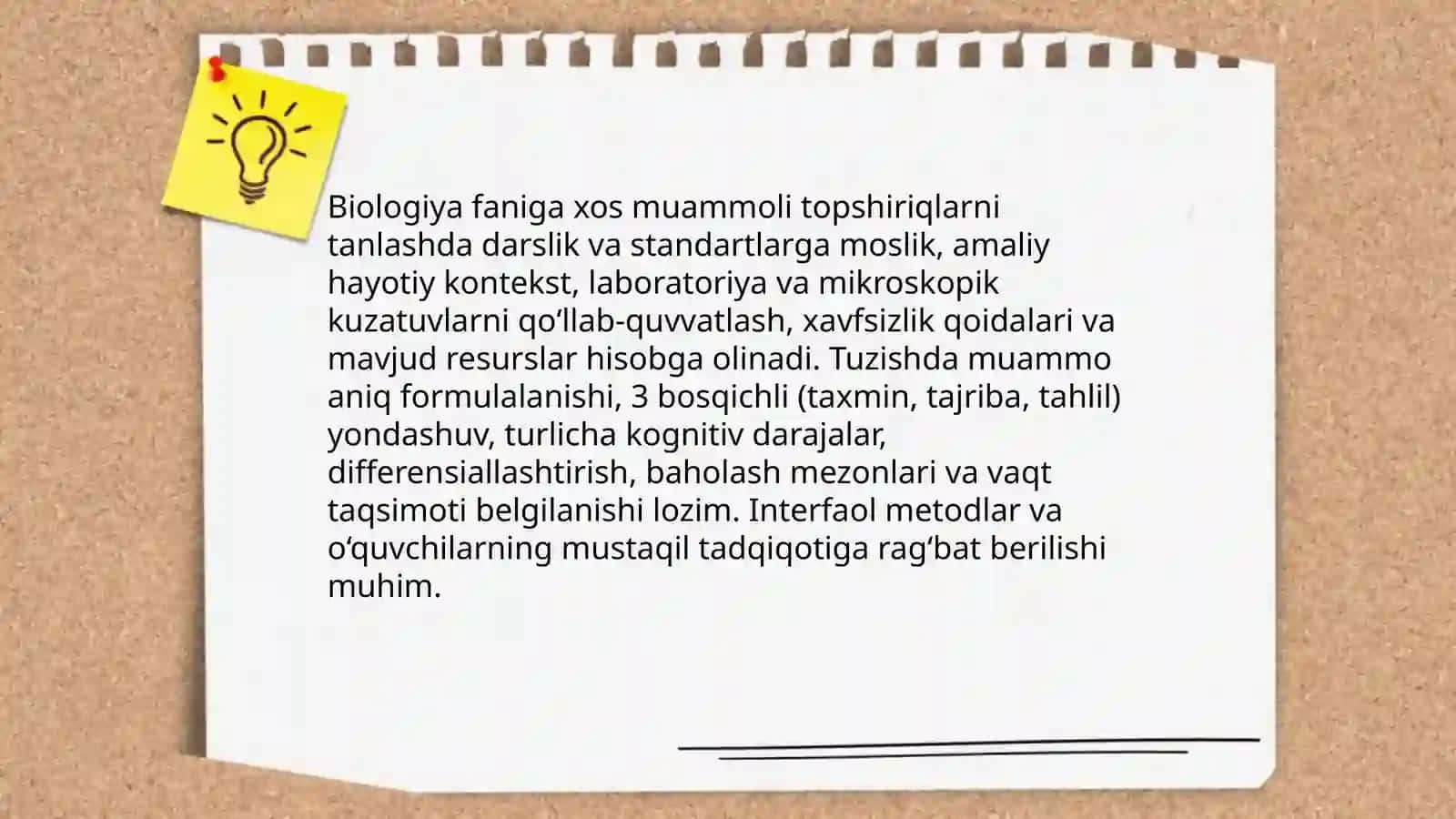 Biologiya darslarida muammoli ta'lim texnologiyalaridan foydalanishning o'ziga xos tomonlari 4