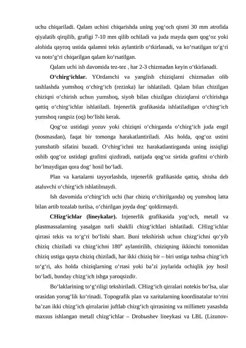 CHizmachilik qurollari va chizmachilik anjomlari 4
