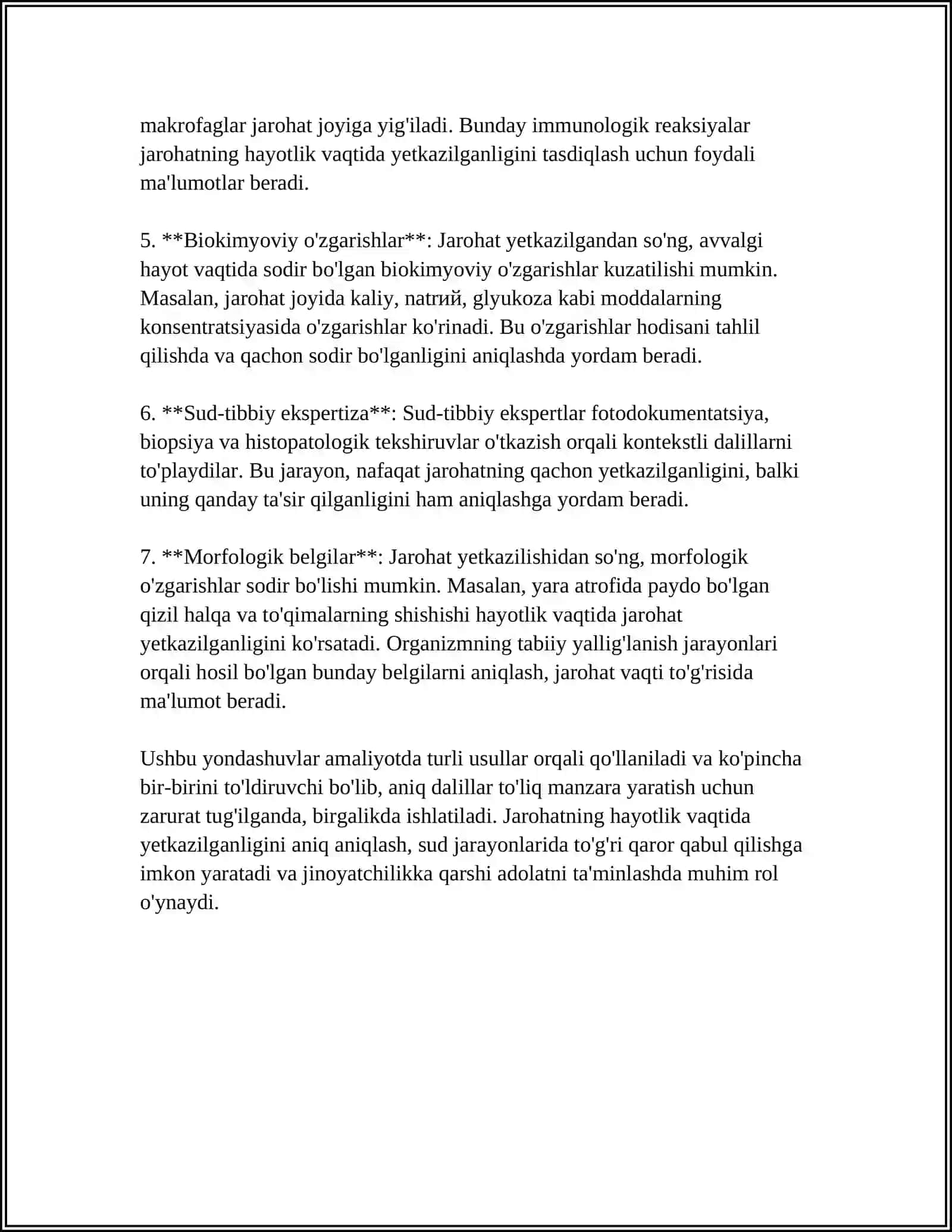 JAROHATNING HAYOTLIK VAQTIDA YETKAZILGANLIGINI ANIQLASH 4