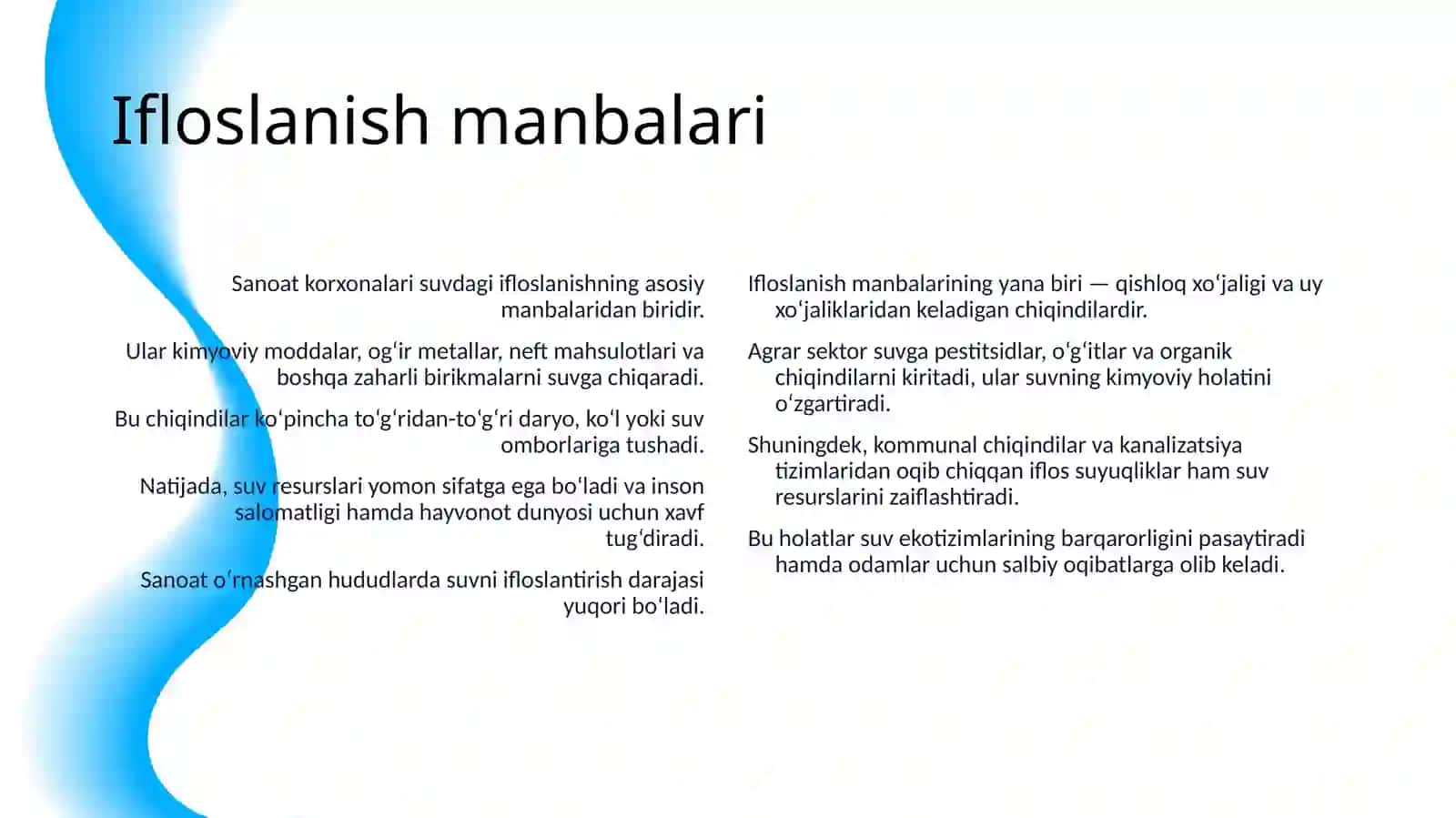 SANOAT KORXONALARINING SUV RESURSLARIGA TA'SIRI VA MUHOFAZASI 4