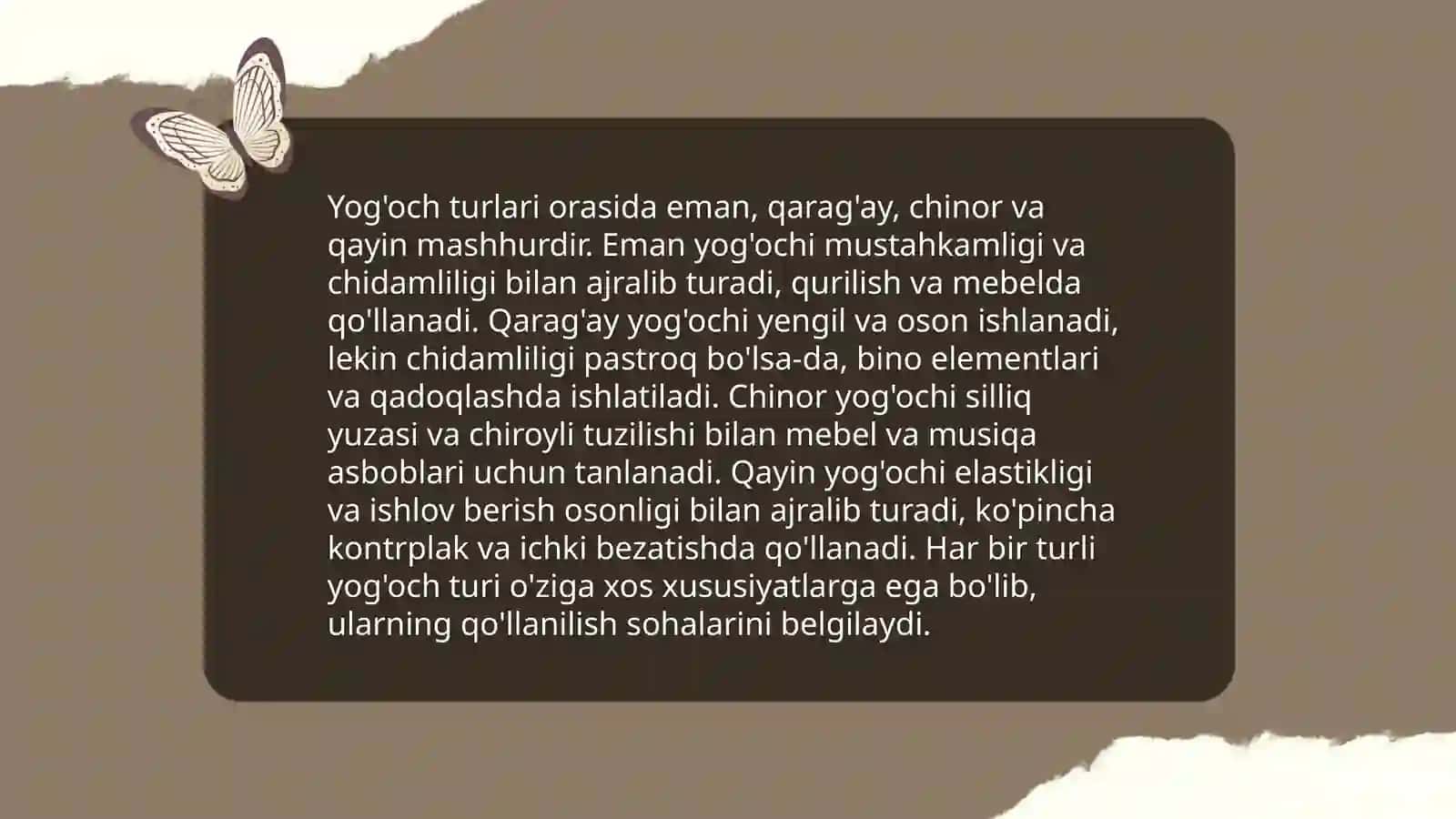 Yog'och o'ymakorlik 4