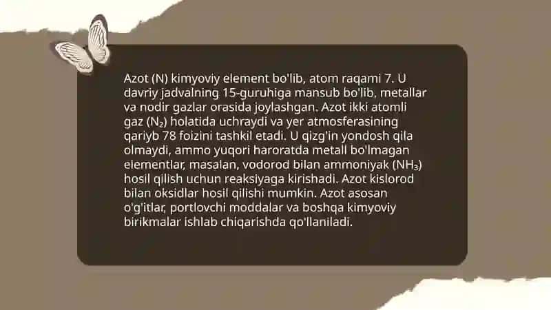 Azot guruhchasi elementlari 4