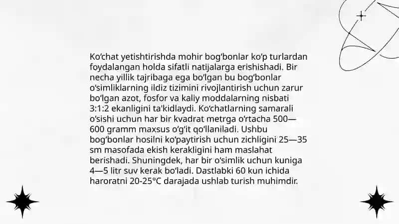 Ko‘chat tanlashda ishonchlilik mezonlari 4