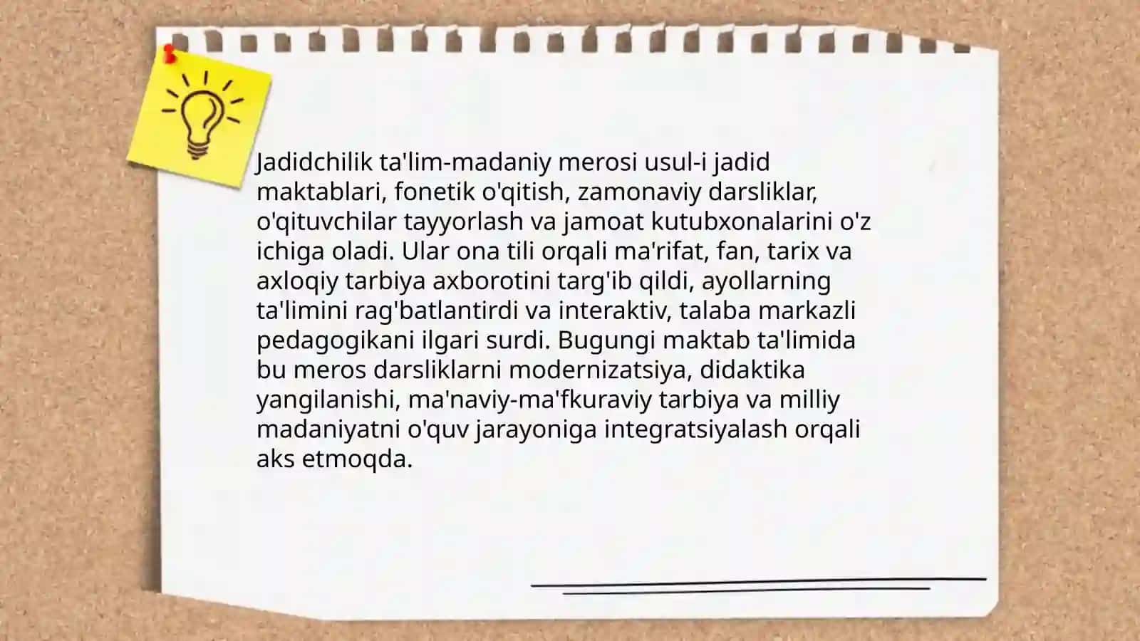 Xalq pedagogikasi va jadidchilik merosining bugungi ta'lim-tarbiyadagi o'rni 4