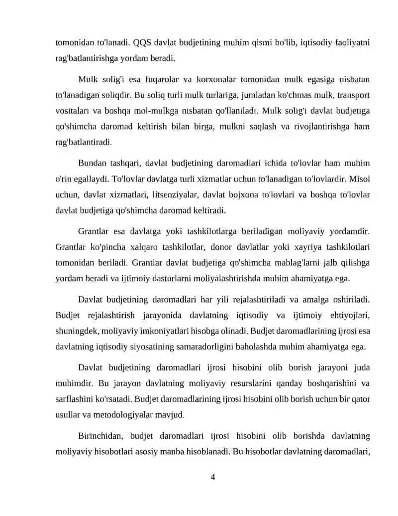 Davlat Budjeti Daromadlari Ijrosi Hisobi 4