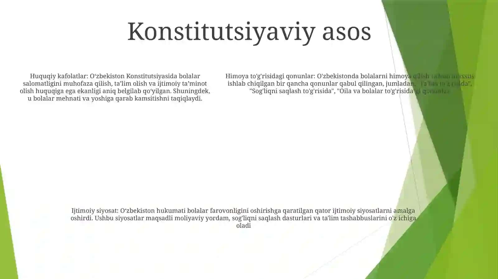 OʻZbekiston Respublikasida Bolalarga Qaratilgan Ijtimoiy Siyosat 4
