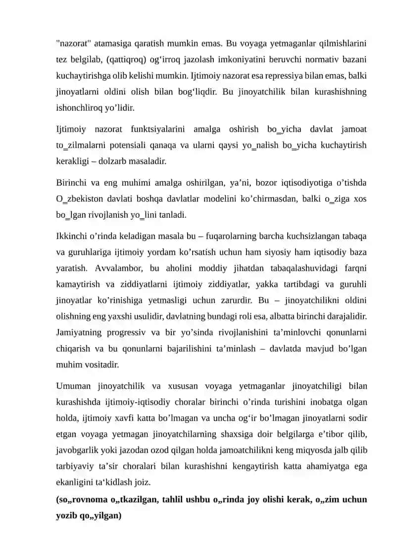 Voyaga yetmagan shaxslarga nisbatan qo'yilgan majburlov choralari va turlari 4