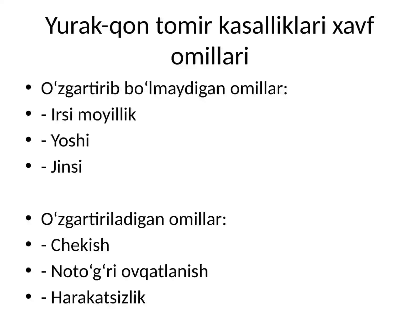 Talabalarda yurak-qon tomir kasalliklari xavf omillarini aniqlash 4