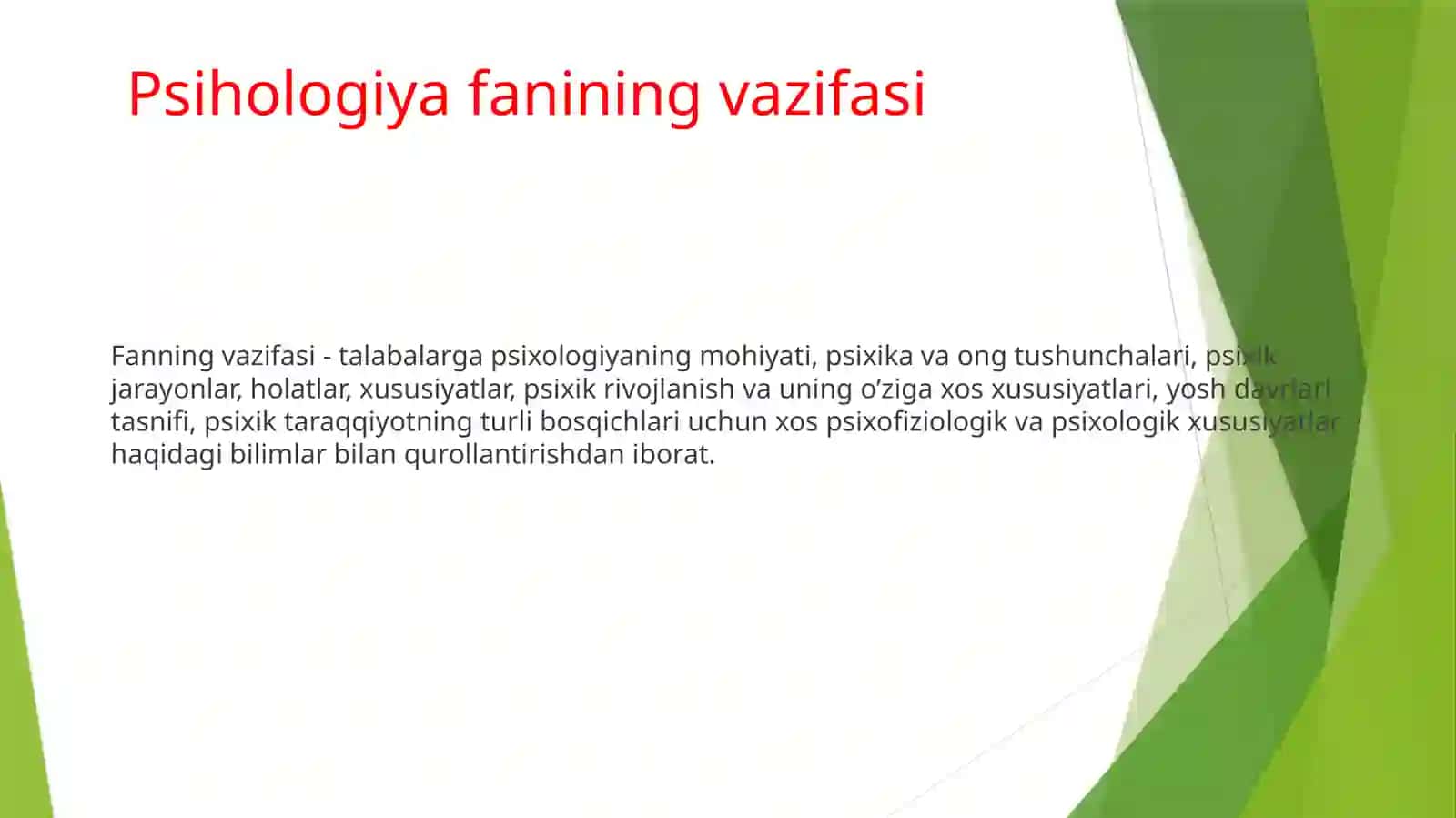 Psixologiya  fanining predmeti va rivojlanishi tarixi 4