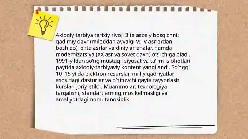 Zamonaviy axloqiy tarbiyaning yutuqlari va kamchiliklari 4
