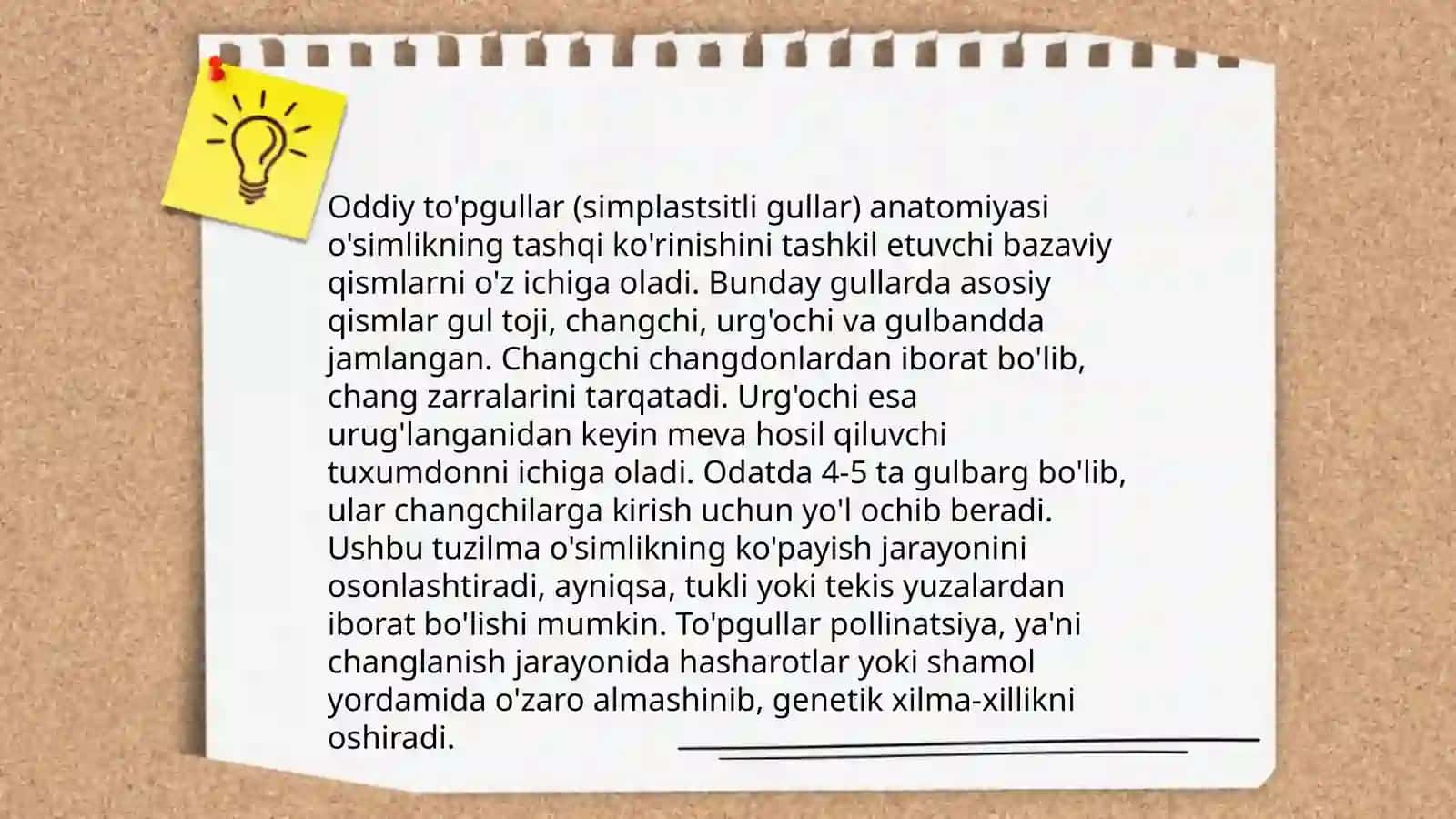 Oddiy va murakkab toʻpgullar tuzilishi 4
