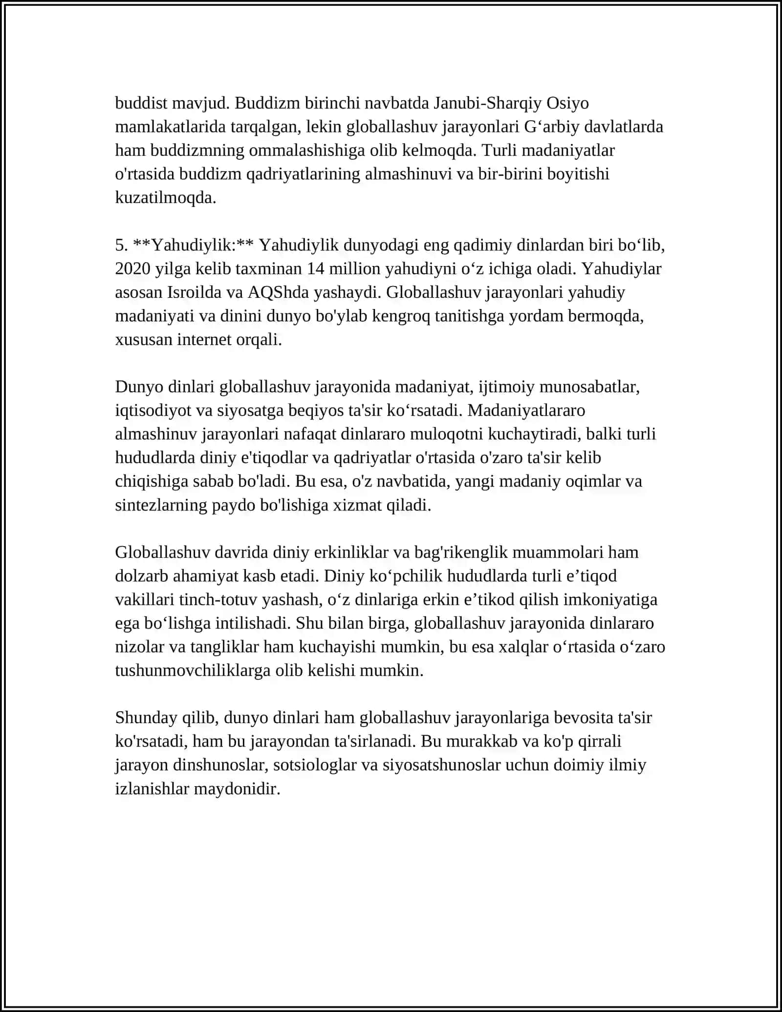 GLOBALLASHUV VA SEKULYARIZASIYA JARAYONLARI 4