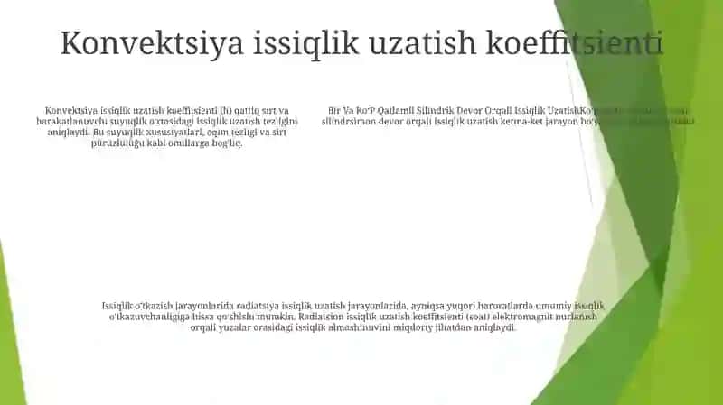 Bir Va Ko‘P Qatlamli Silindrik Devor Orqali Issiqlik Uzatish 4