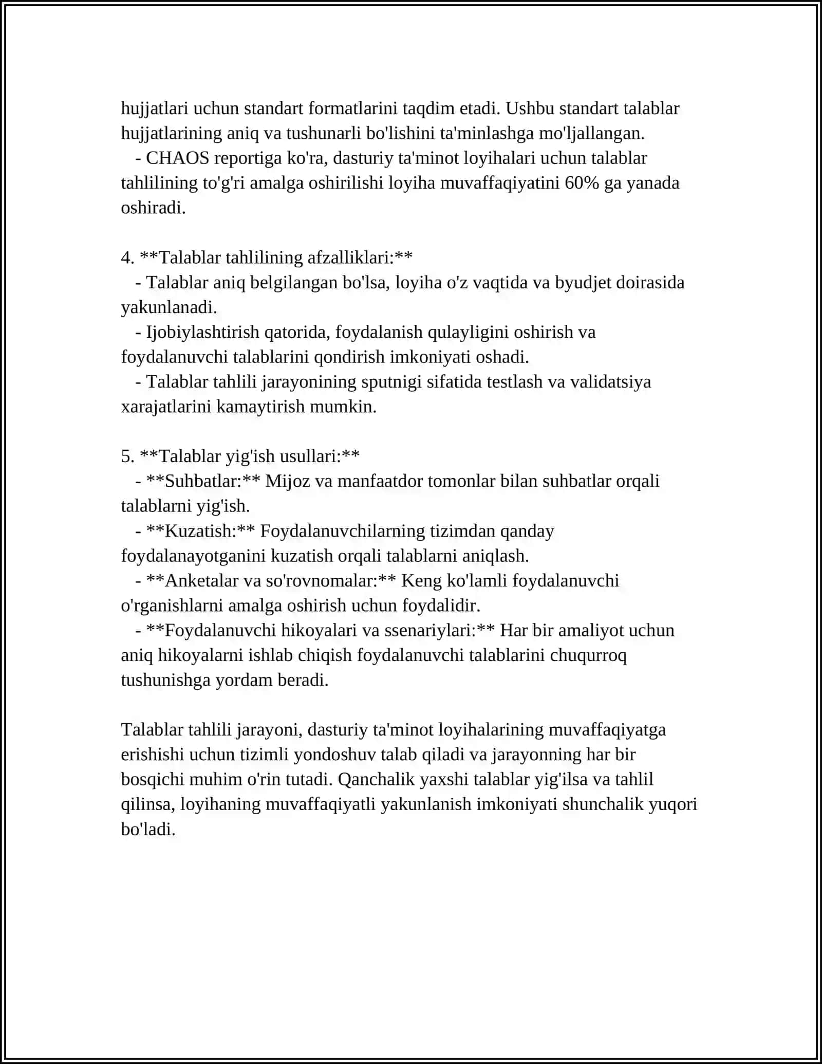 Talablar va Texnik Cheklovlar 4