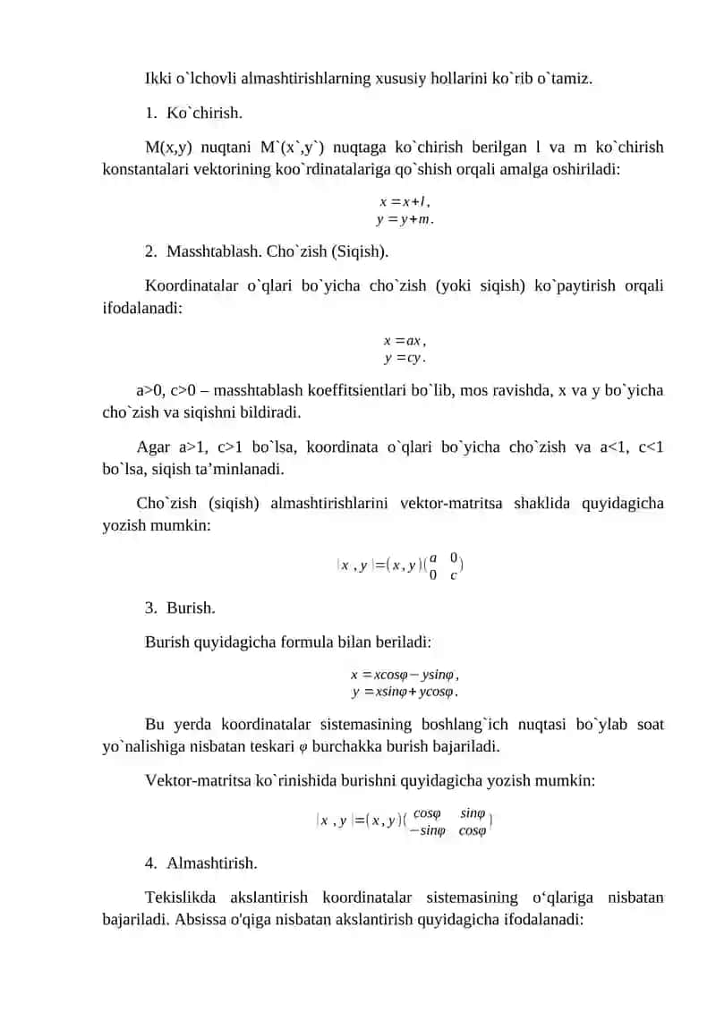 Fazoviy o`zgartirishlar 4