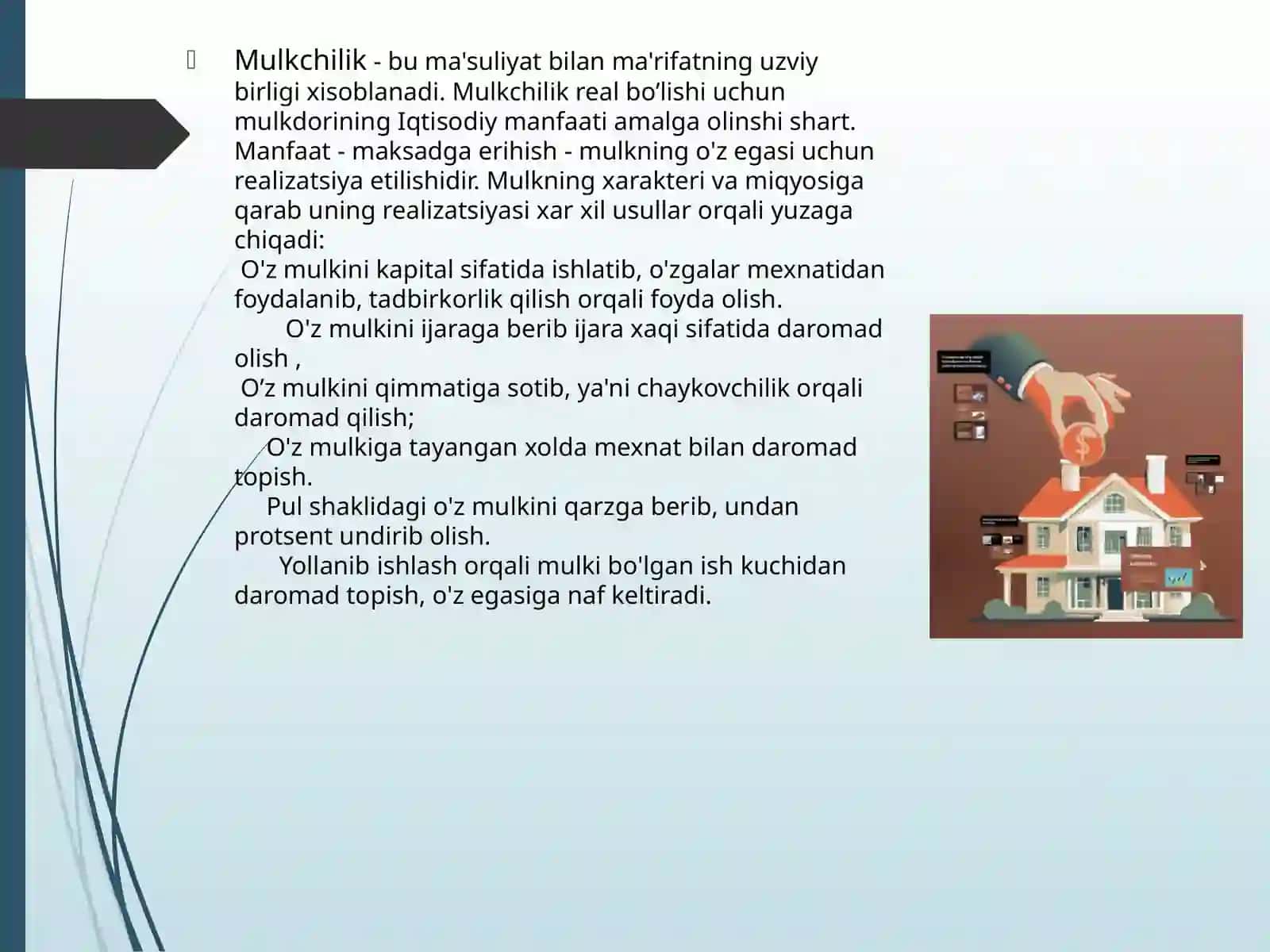 O’zbekistonda ko’p ukladli iqtisodiyotning va mulkdorlar sinfining shakllanishi 4
