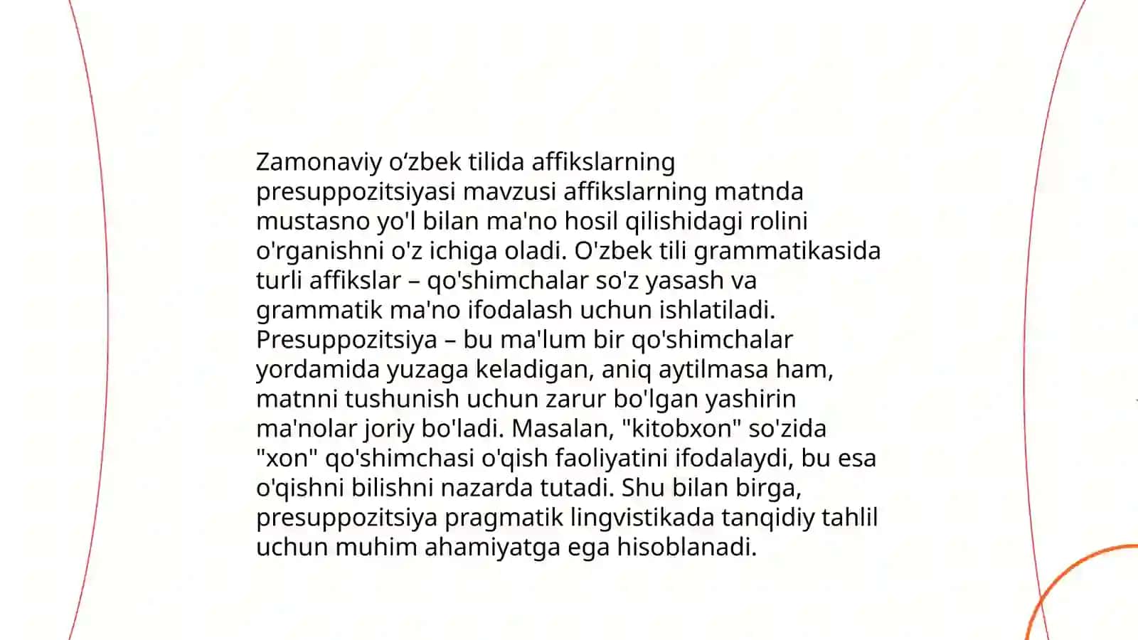 Oʻzbek tili morfologik birliklarning presuppozotsiyasi 4
