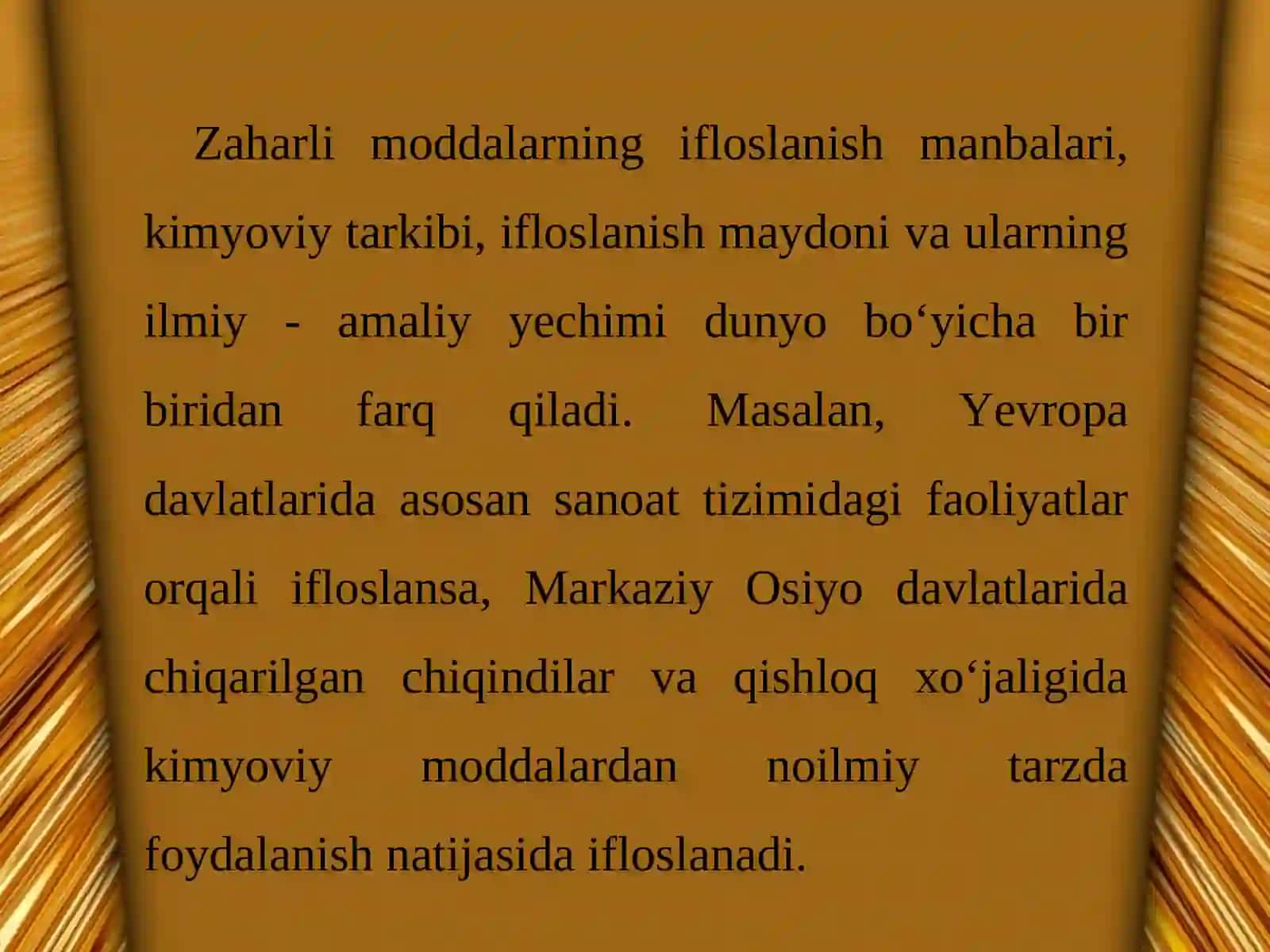 Zaharli va Texnogen Chiqindilarning Xususiyatlari 4