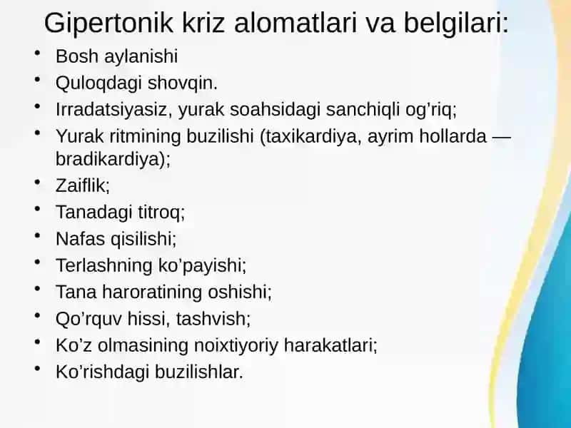 Gipertonik krizda ishlatiladigan dori vositalari 4