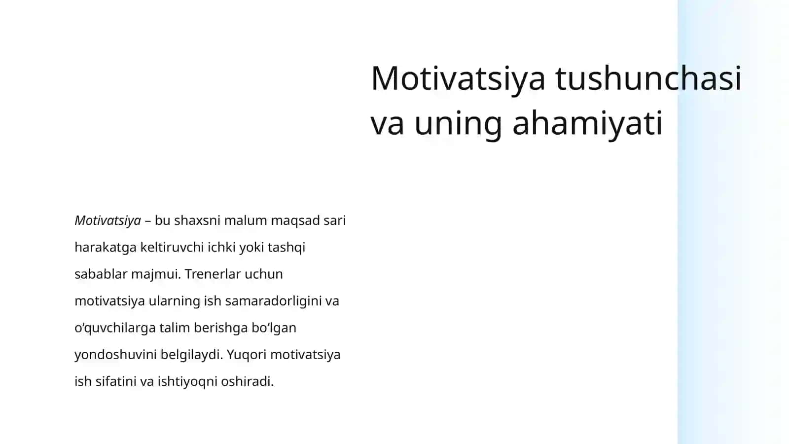 Trainerning kasbiy motivatsiyasini oshirish hamda psixologik-pedagogik muamolaryuzasidan amaliy maslahatlar 4