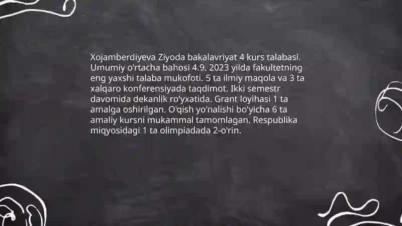 Perfekt universiteti talabasi Xojamberdiyeva Ziyoda 4