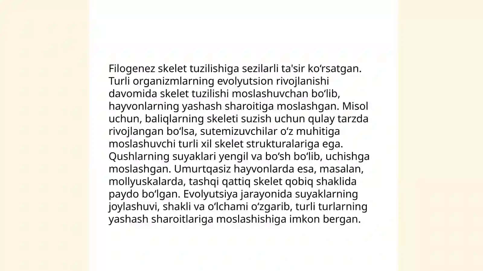 Skelet tizimi va filogenezi va buzulishi 4