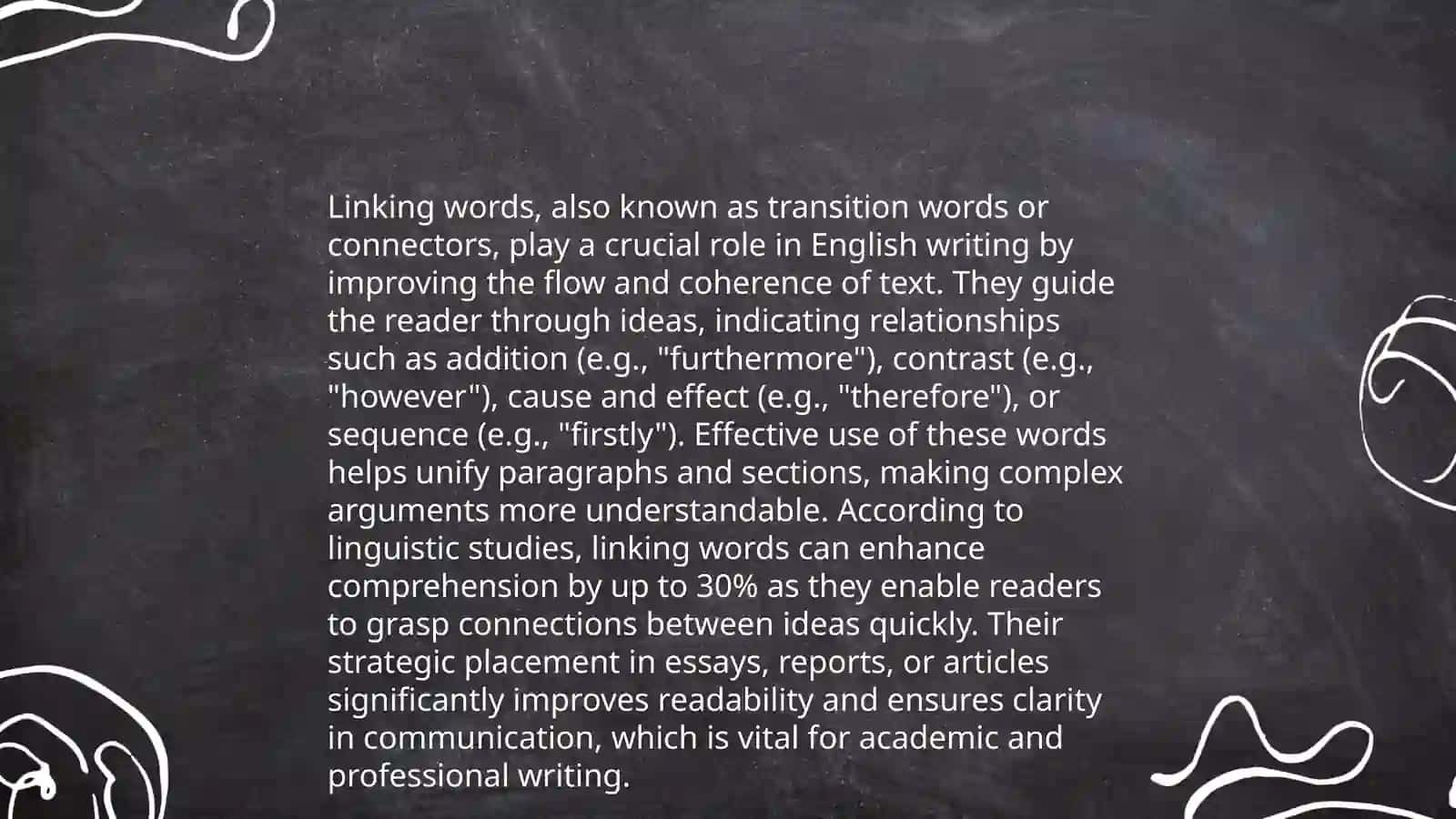 Linking words and invitation cards 4