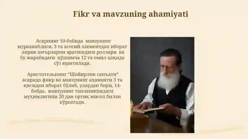 Aristotel: Poetika asari xususida 4
