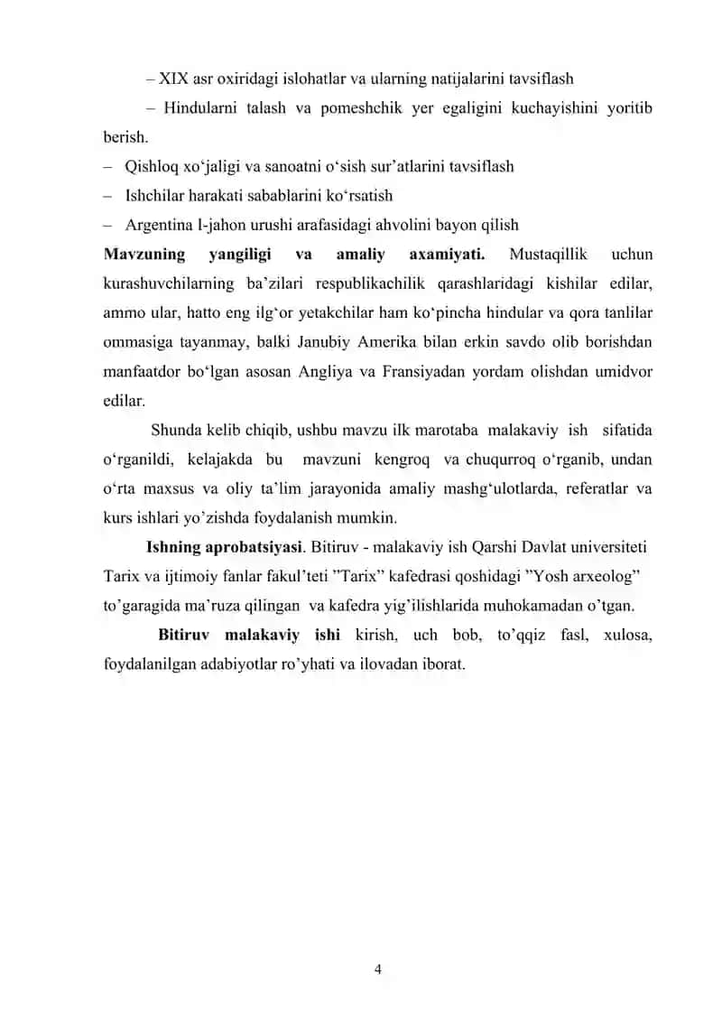 XX asrning birinchi yarmida xalqlarning ozodlik va mustaqillik uchun kurashlari tarixidan (Lotin Amerikasi xalqlari misolida) 4