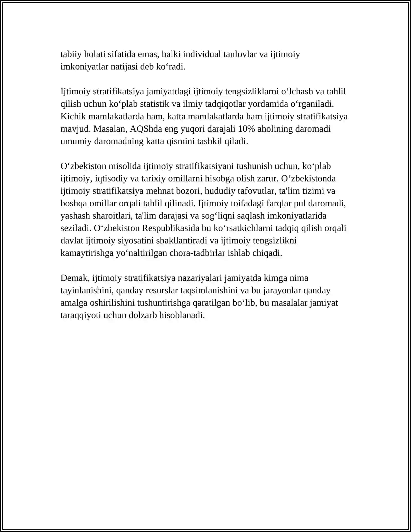 MUSTAQIL ISH Mavzu: GAPNING AKTUAL BO'LINISHI 4