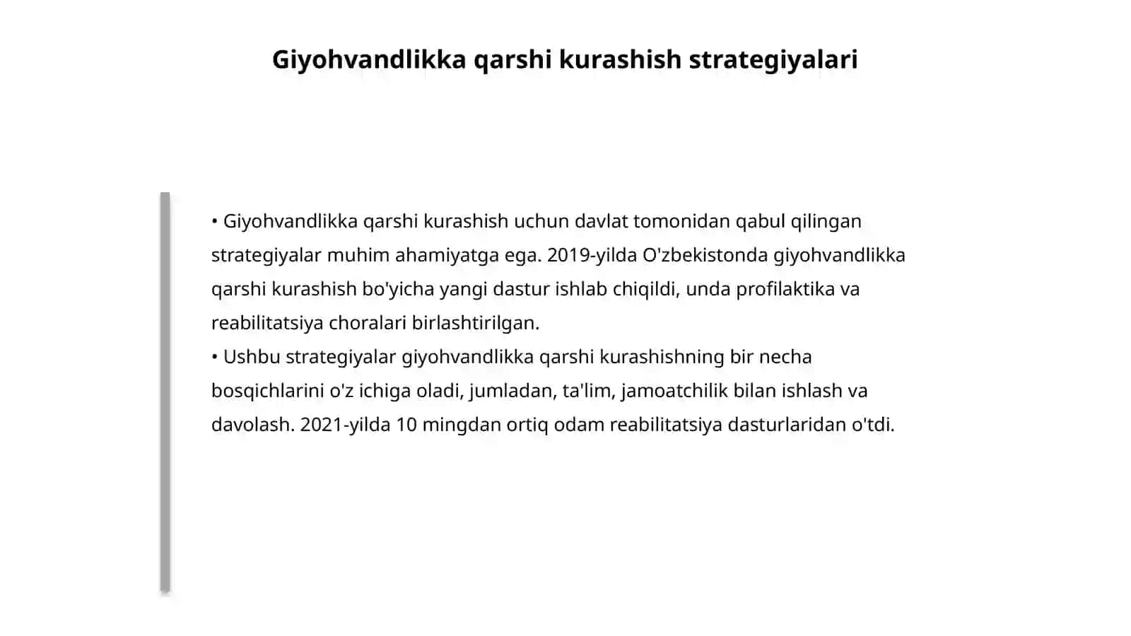 Giyohvandlikka qarshi kurashish 4