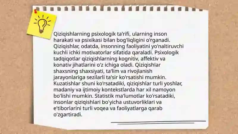 Ehtiyoj va qiziqishlarning psixalogik tasnifi 4