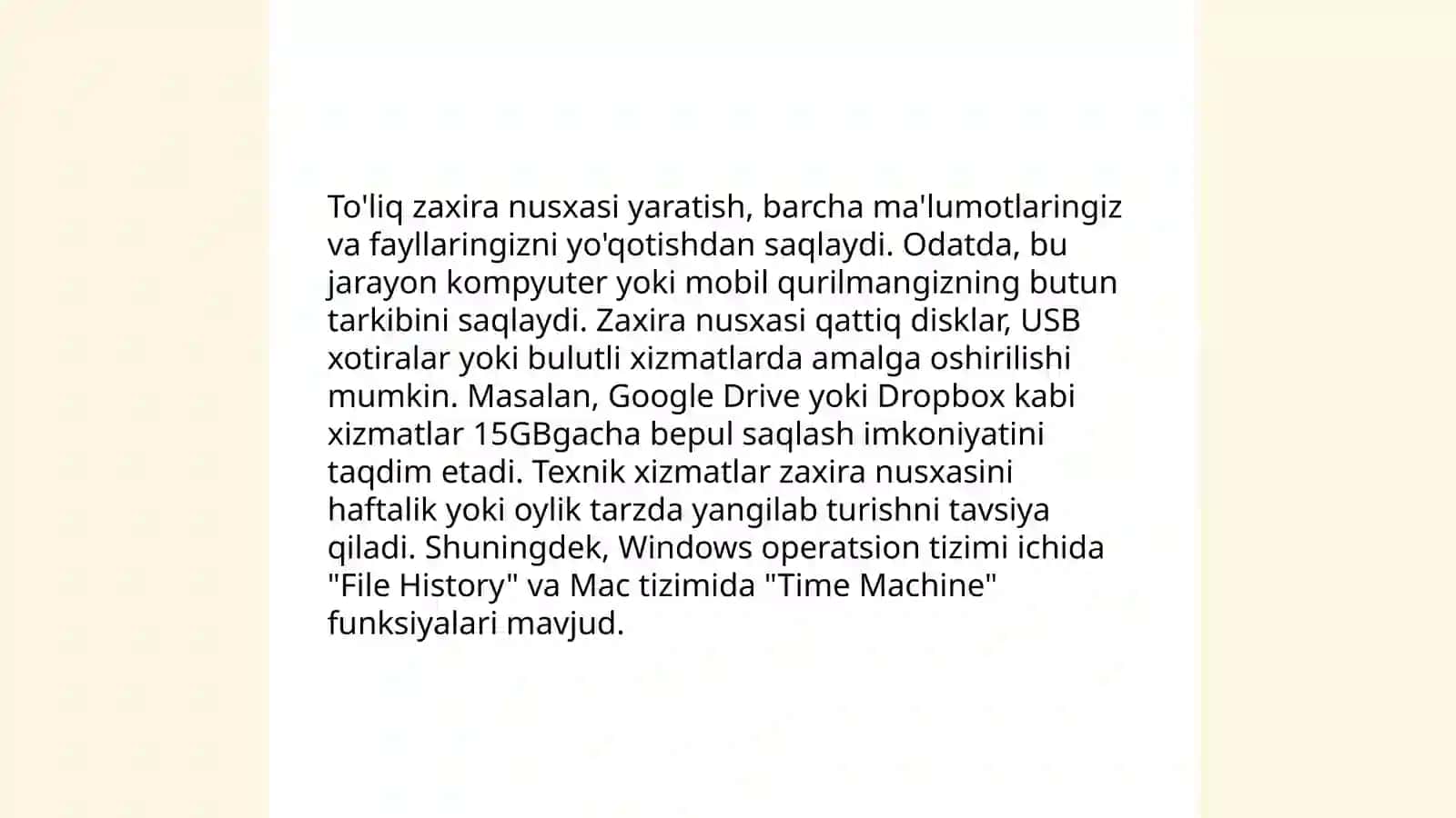 Berilganlar bazasini zaxira nusxasini olish va qayta tikiash 4