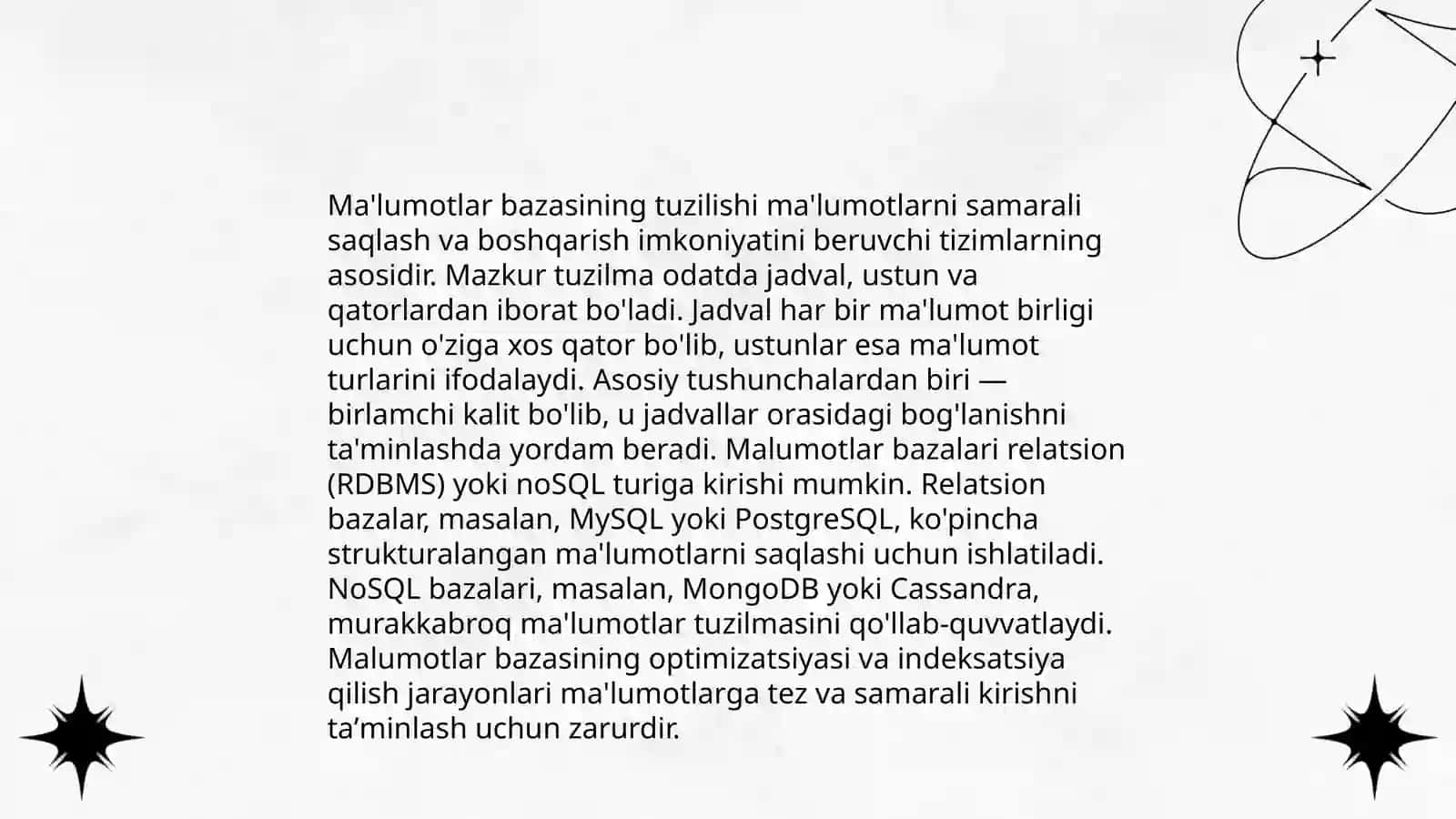 Avtomatlashtirilgan axborot tizimlari va maʼlumotlar bazasi 4