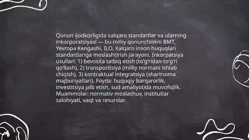 Qonun Ijodkorligi va Huquqiy Qo'llash Amaliyoti 4