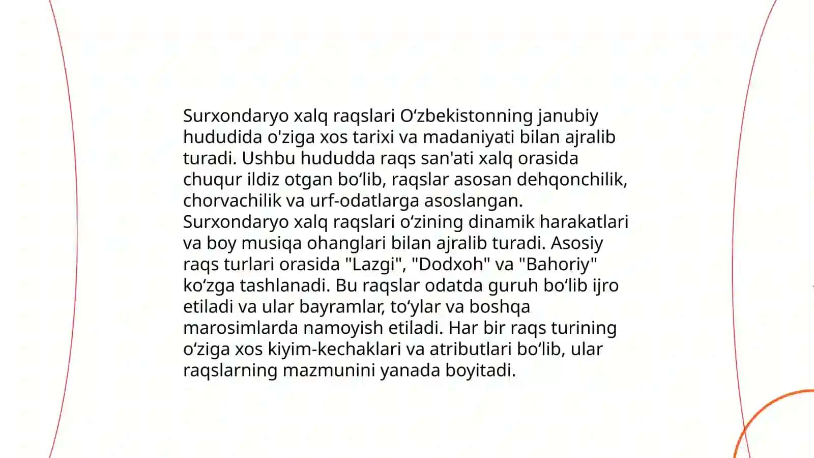 Qoraqalpog'iston hamda Surxondaryo-Qashqadaryo Raqs Maktabi Muxtorova Sarvinoz 4