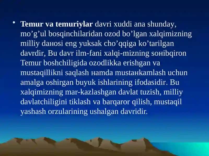 Amir Temur - ilm-fan homiysi 4