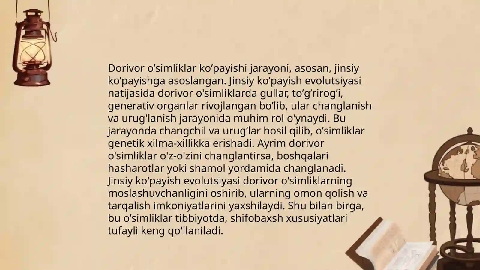 Dorivor o‘simliklar ko‘payishi jinsiy ko‘payish evolutsiyasi 4