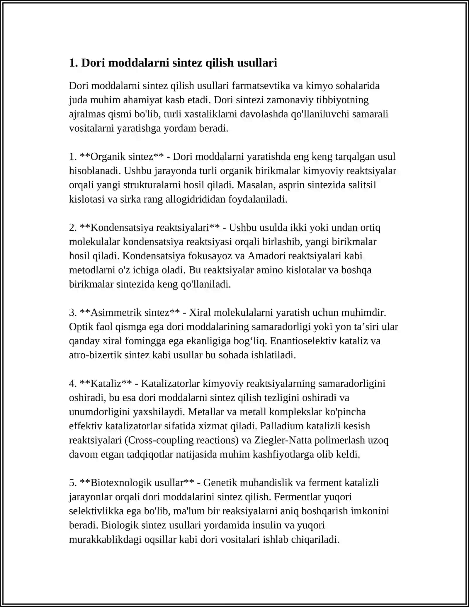 Dori moddalarni izlab topish yoʼllari, biologik namunalash. farmokopiya 4