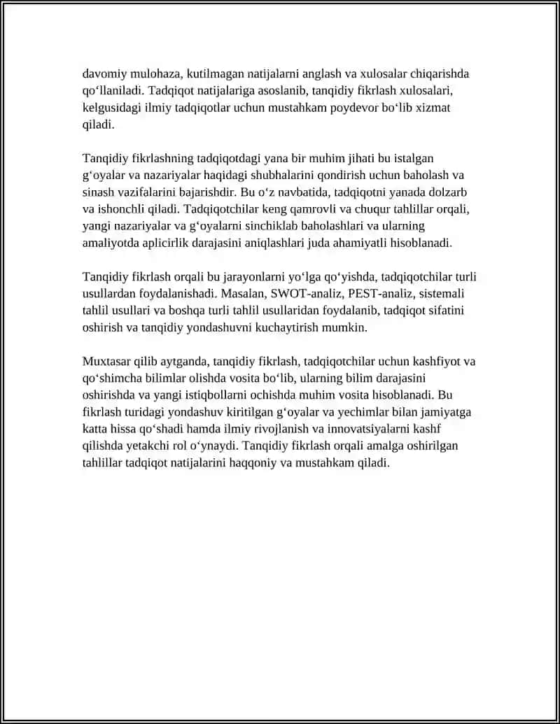 Tanqidiy fikrlash va tadqiqotdagi roli 4