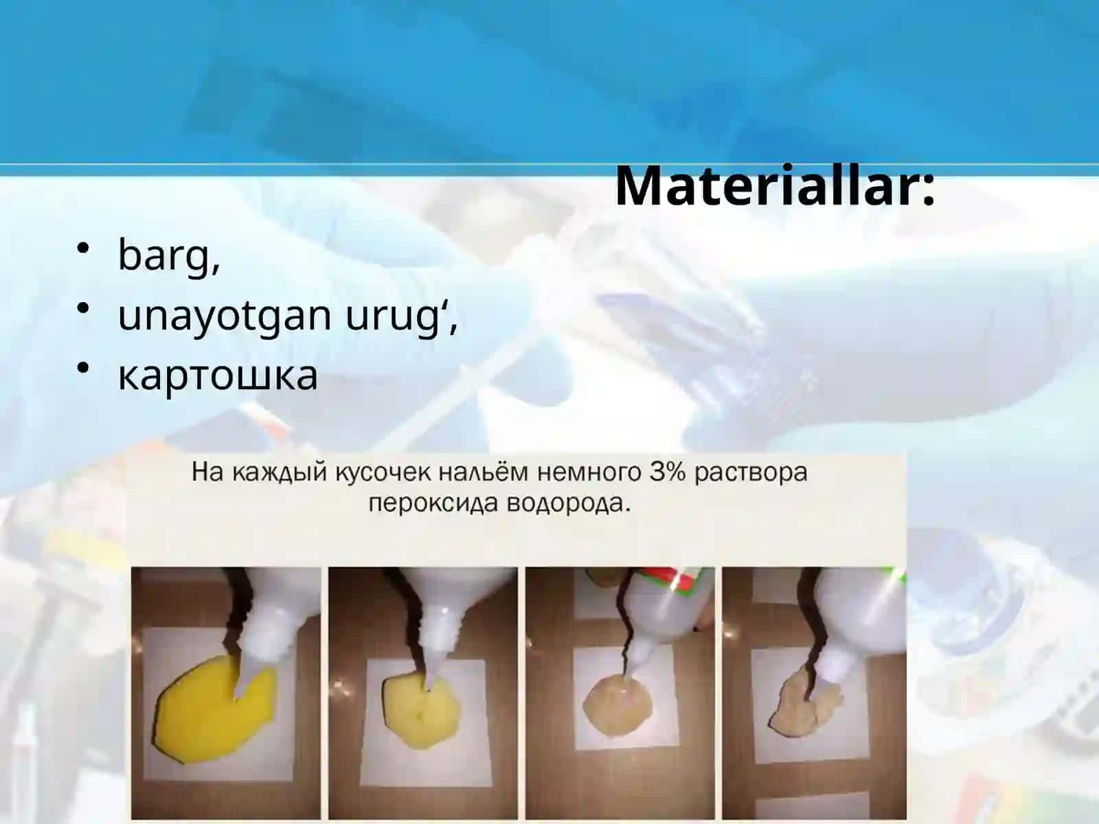 Katalaza fermentining aktivligini aniqlash 4