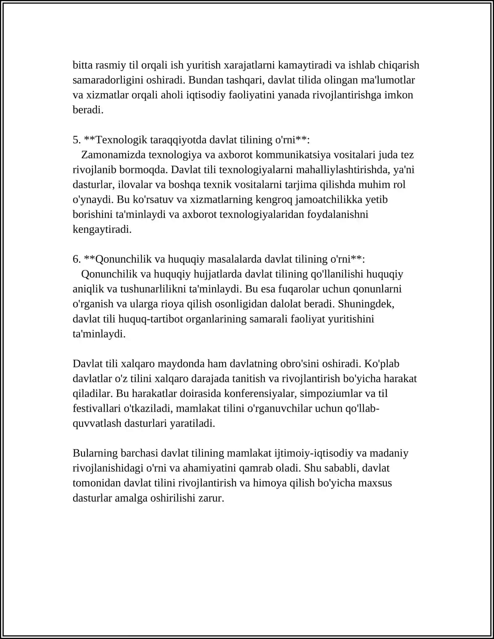 MUSTAQIL ISH: “MUTAXASSIS VA DAVLAT TILI” MAVZUSINI “NIMA UCHUN?” GRAFIK ORGANAYZERI ASOSIDA OCHIB BERISH 4