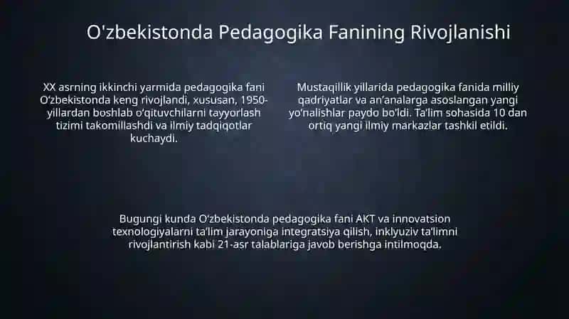 Oʻzbekistonda ta'lim islohotlari va pedagogika fani 4