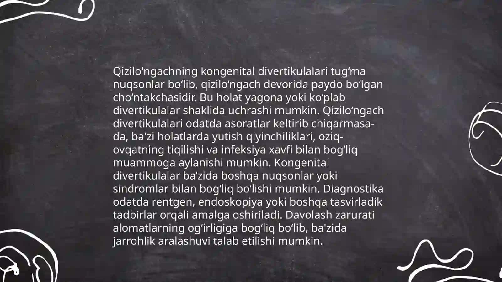 Qizilo'ngachning tugʻma va orttirilgan nuqsonlari xirurgiyasi 4