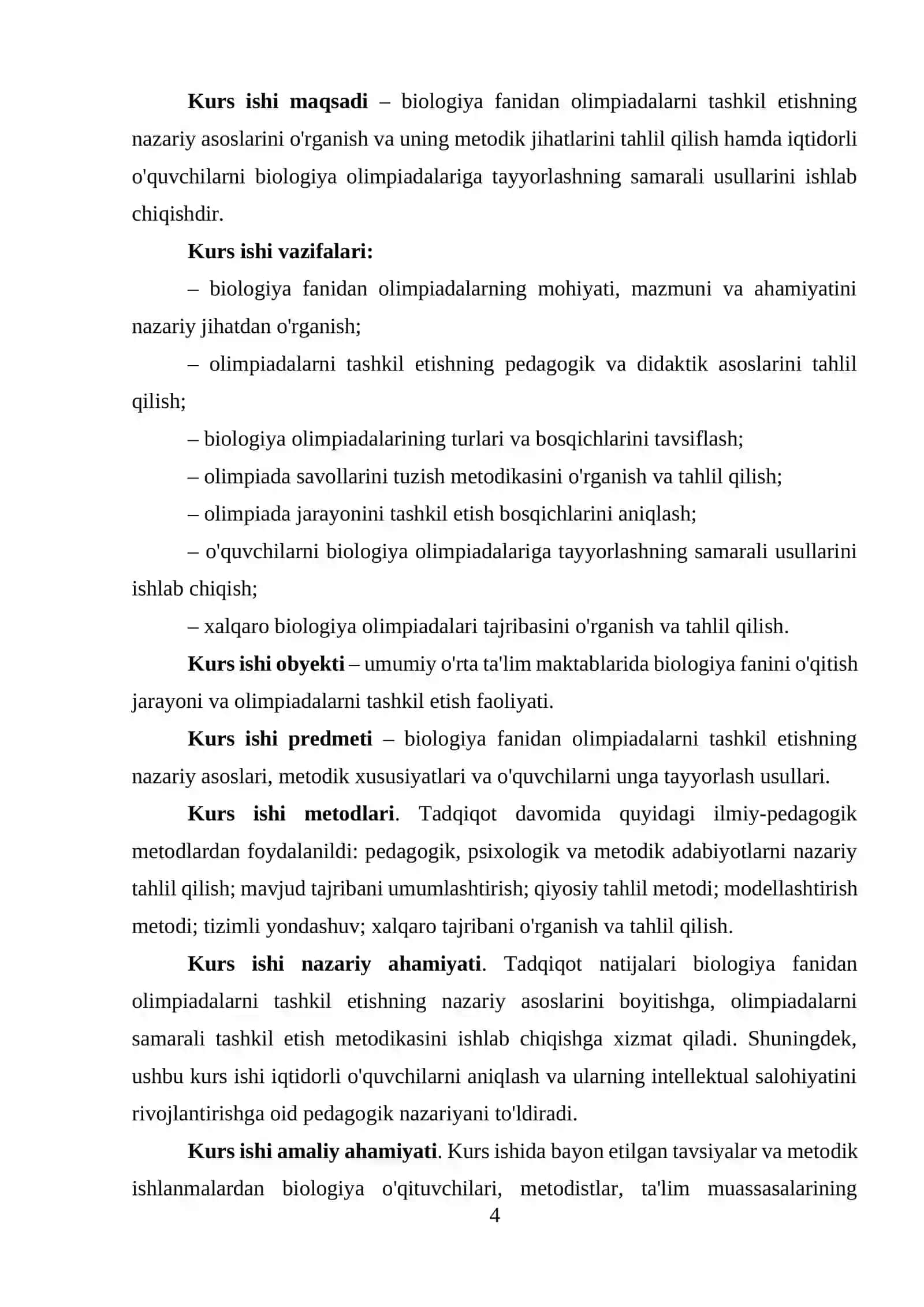 BIOLOGIYA FANIDAN OLIMPIADALARNI TASHKIL ETISH METODIKASI 4