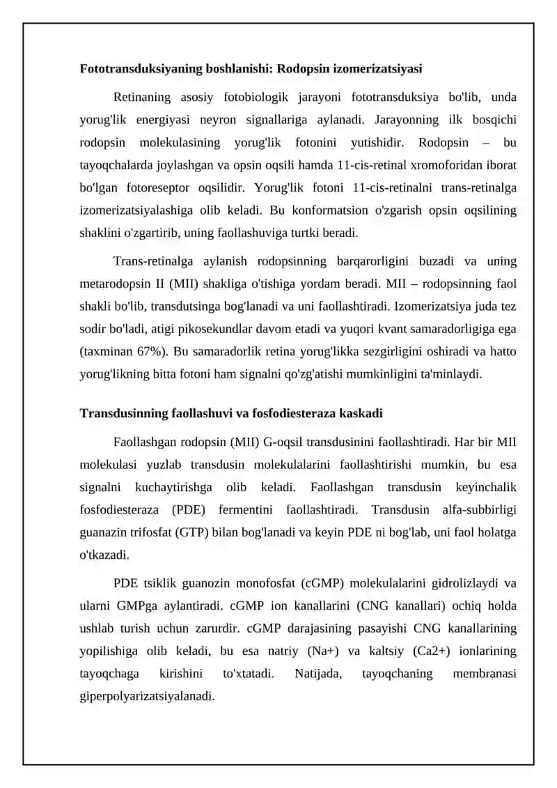 Fotobiologik jarayonlar 4